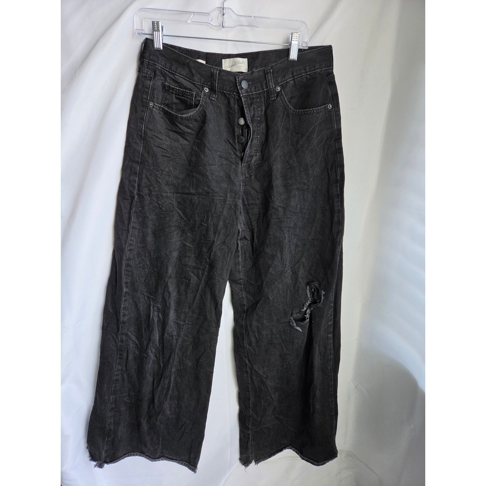 Universal Thread Wide Leg Jeans Womens  Black Dark Wash Relaxed High Wide